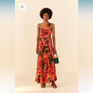 FARM Rio Blooming Garden One-Shoulder Maxi Dress